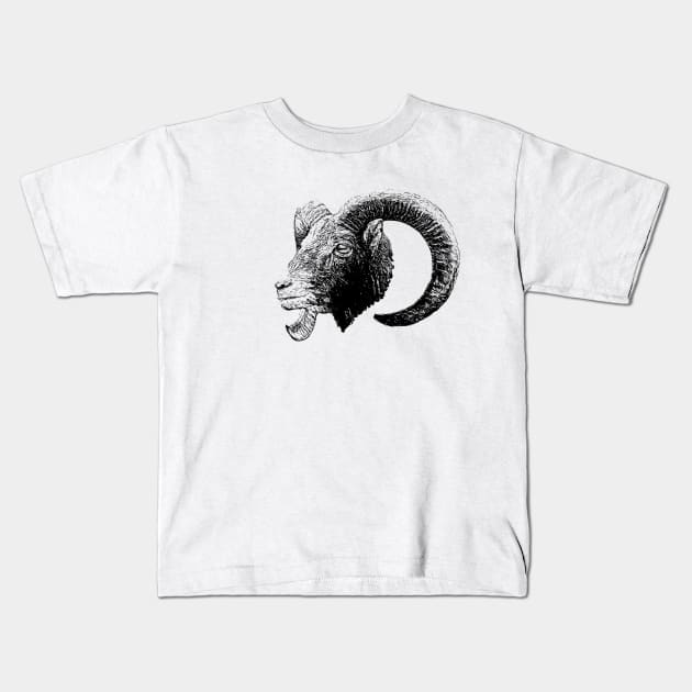 Mouflon Kids T-Shirt by Guardi